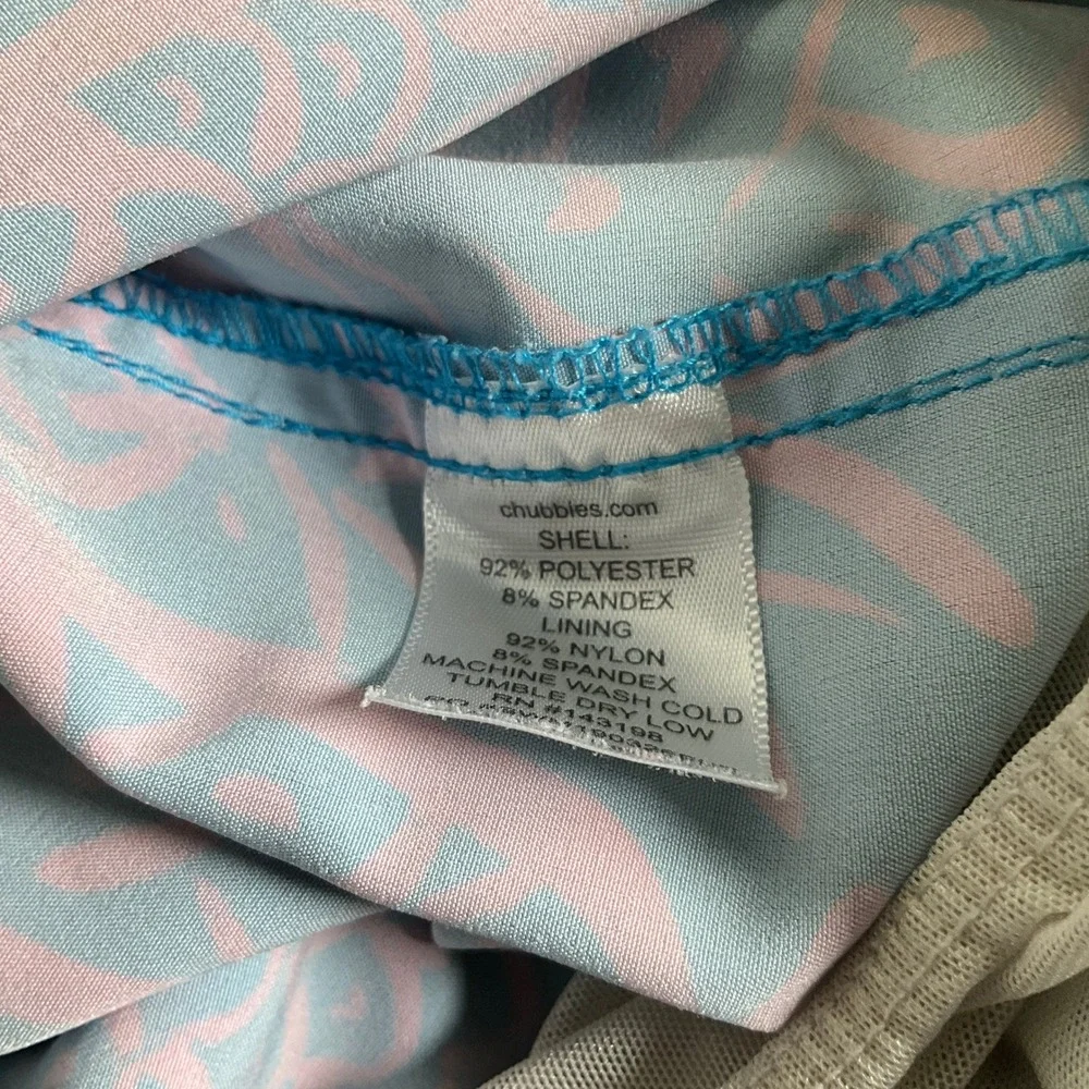 Chubbies Men's Swim Trunks Shorts Pineapple Print Blue‎ Pink Large L